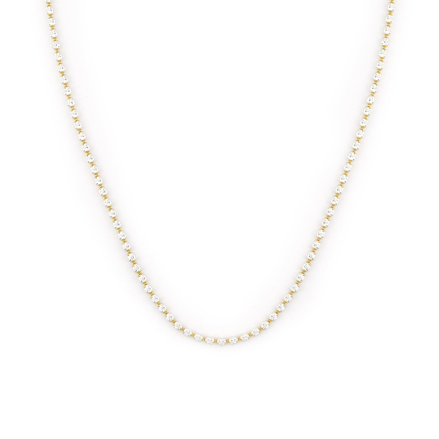 Damen Silberkette Shinychain Teilvergoldet 925/ Sterling Silber