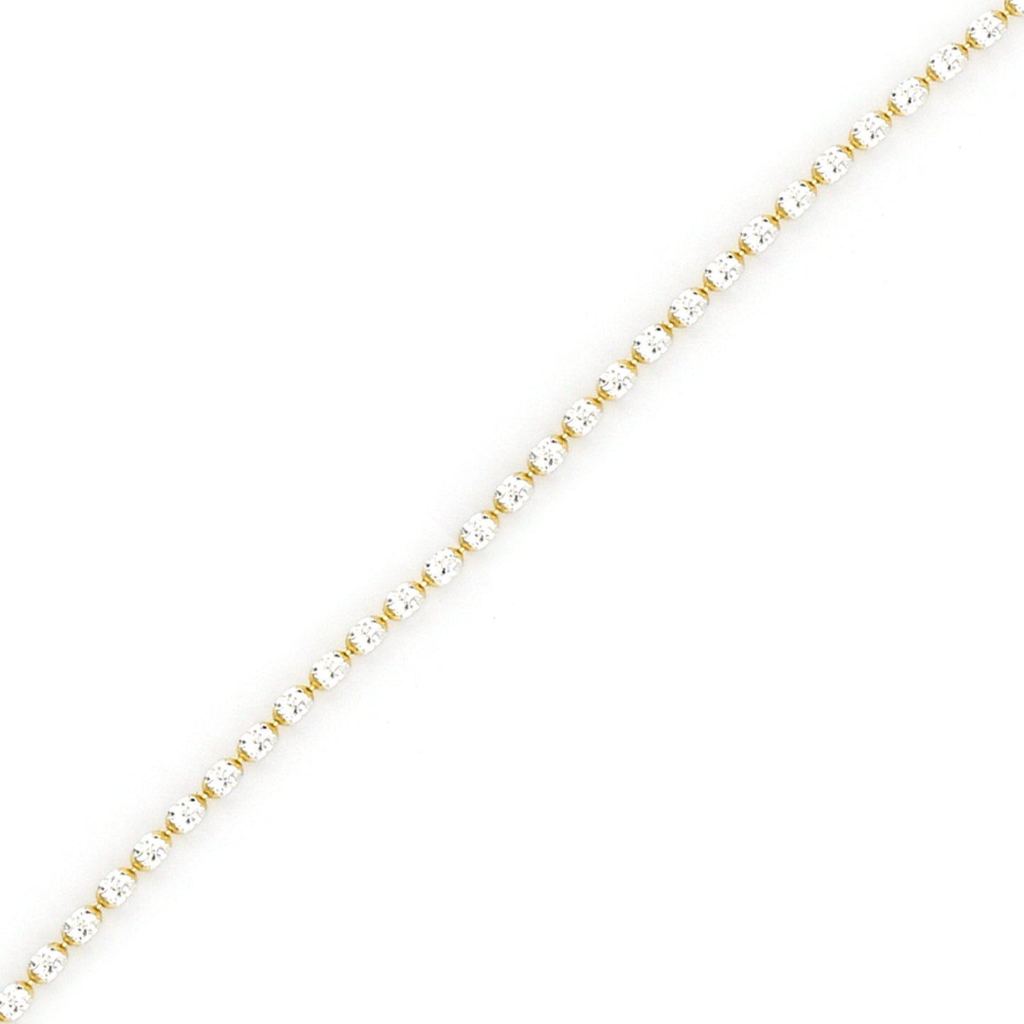 Damen Silberkette Shinychain Teilvergoldet 925/ Sterling Silber