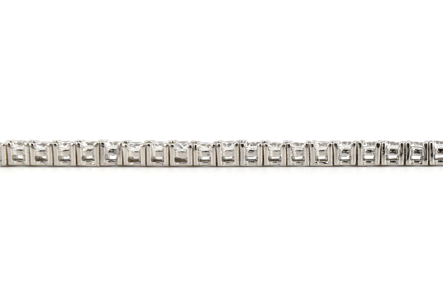 Damen Tennisarmband 925/ Silber rhodiniert - Zirkonia Steinbesatz in Krappenfassung