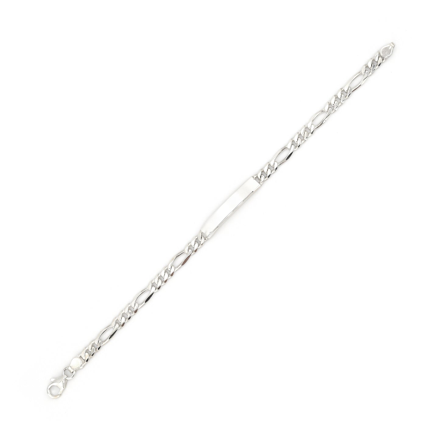 ID-Armband - (Gratis Gravur) - 925/ Silber Figaroarmband