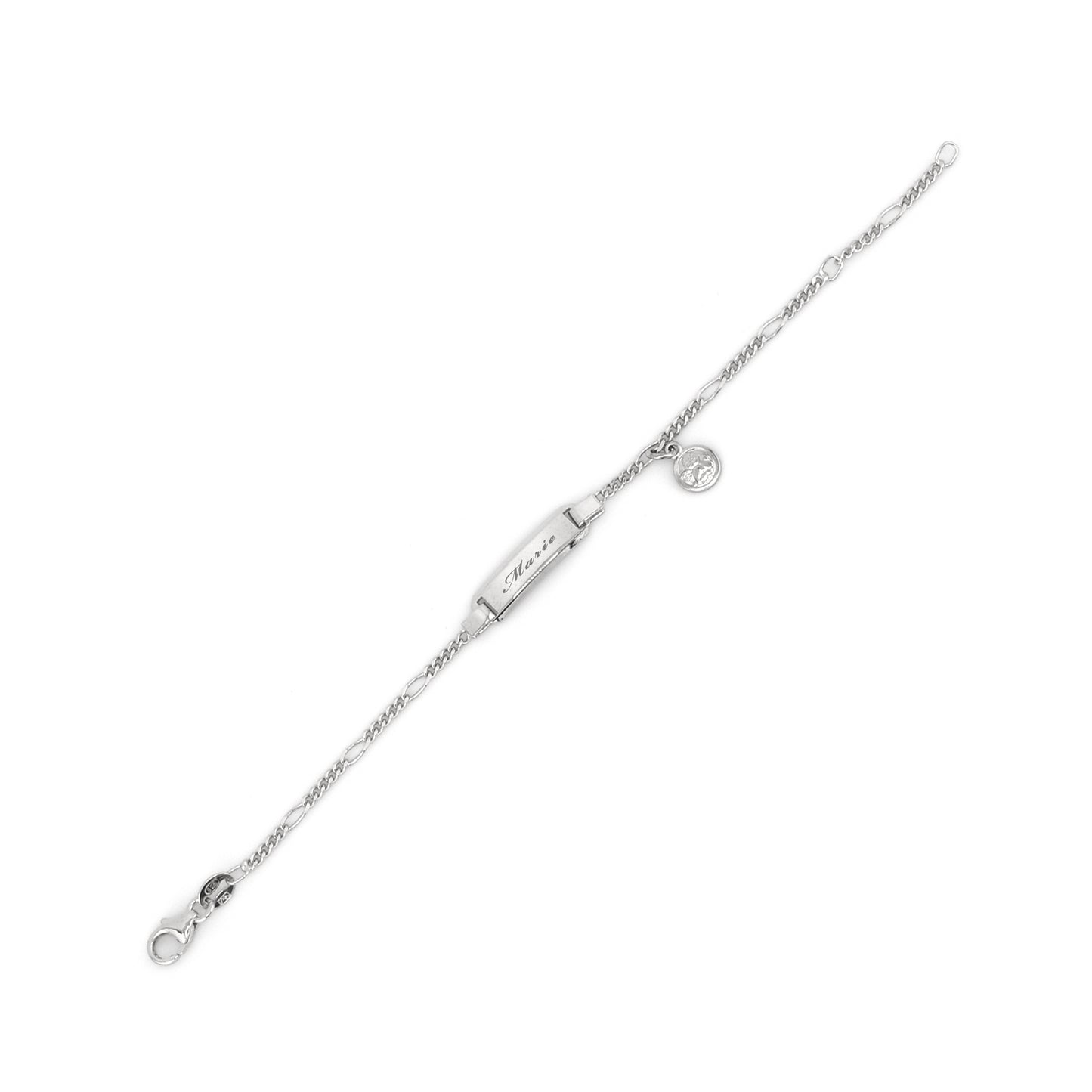 ID-Armband Kids 925/ Silber (Gratis Gravur) "Schutzengel"