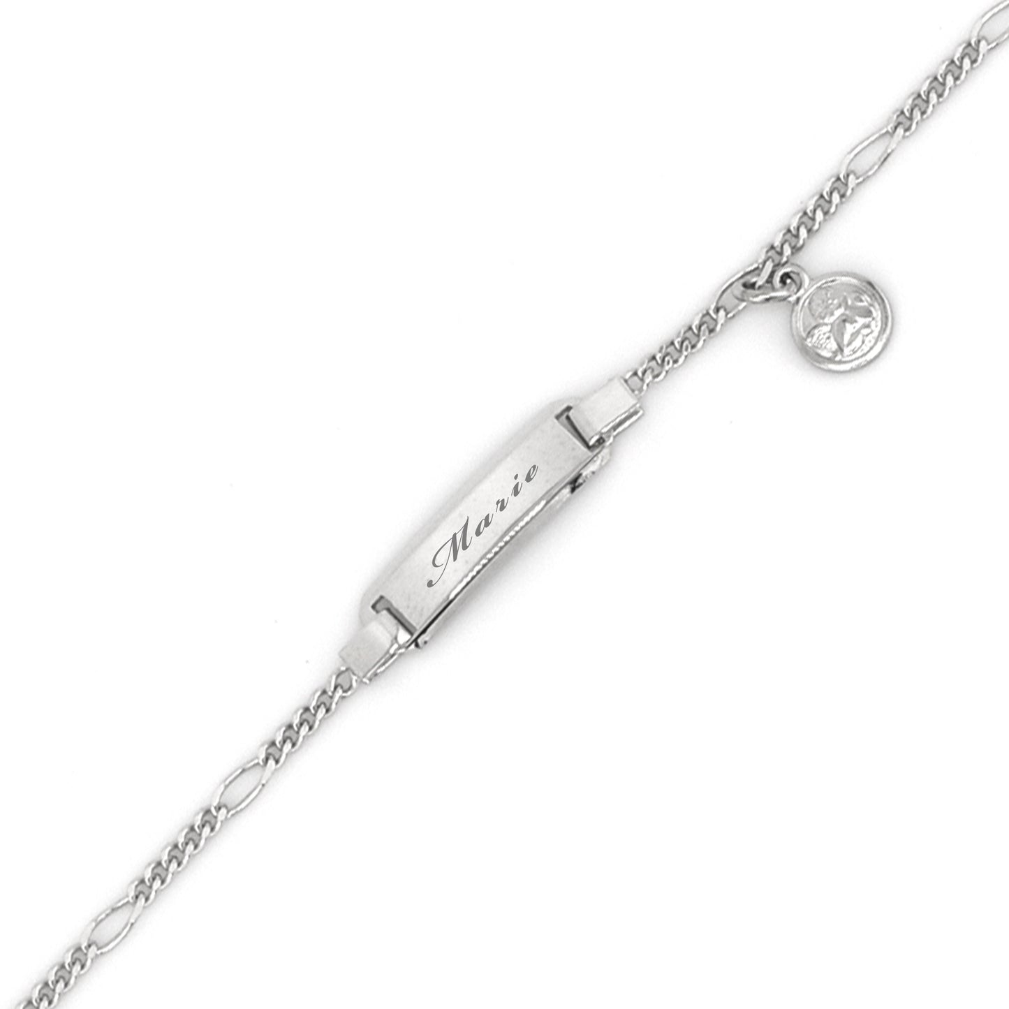 ID-Armband Kids 925/ Silber (Gratis Gravur) "Schutzengel"
