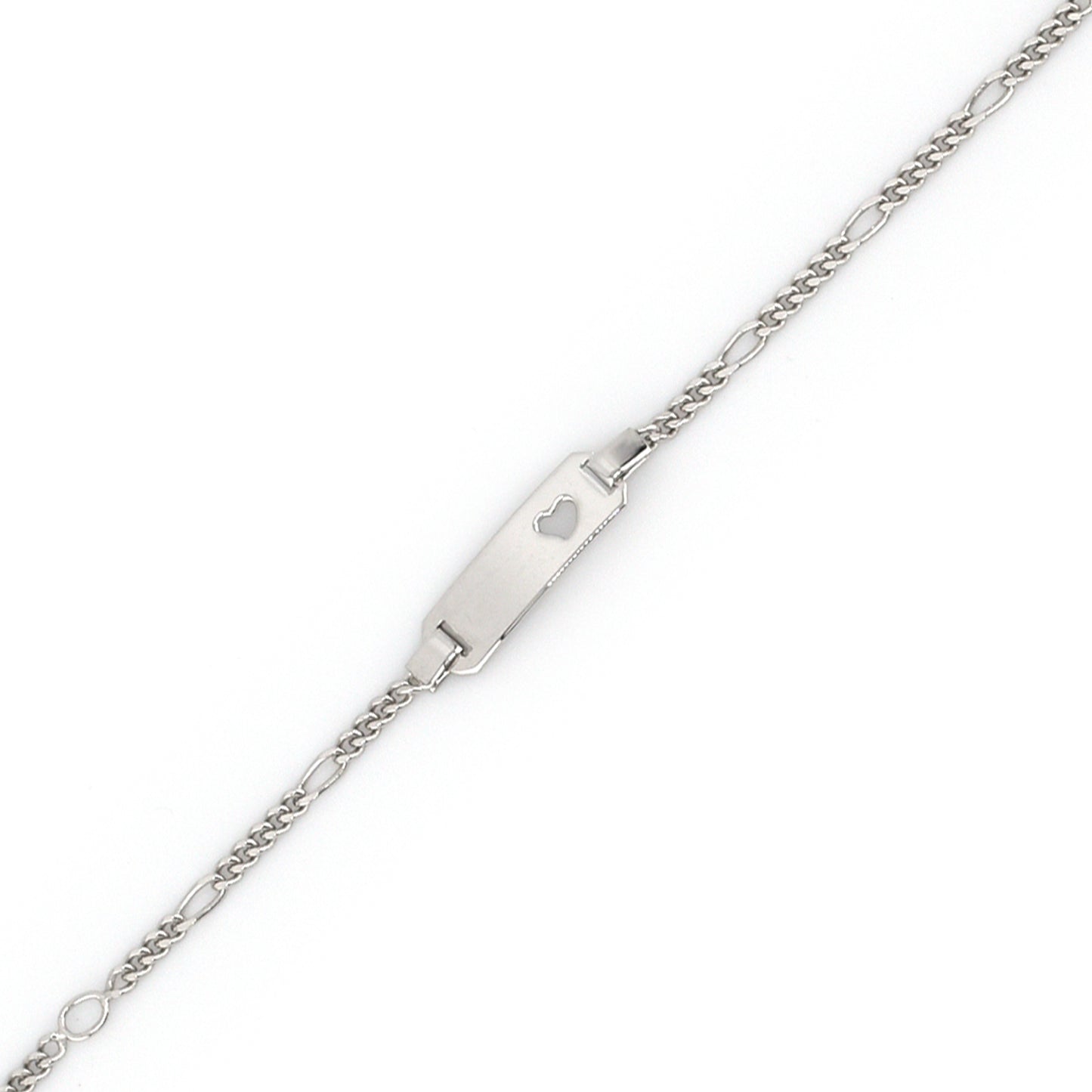 ID-Armband Kids 925/ Silber (Gratis Gravur) "Cut-out Herz"