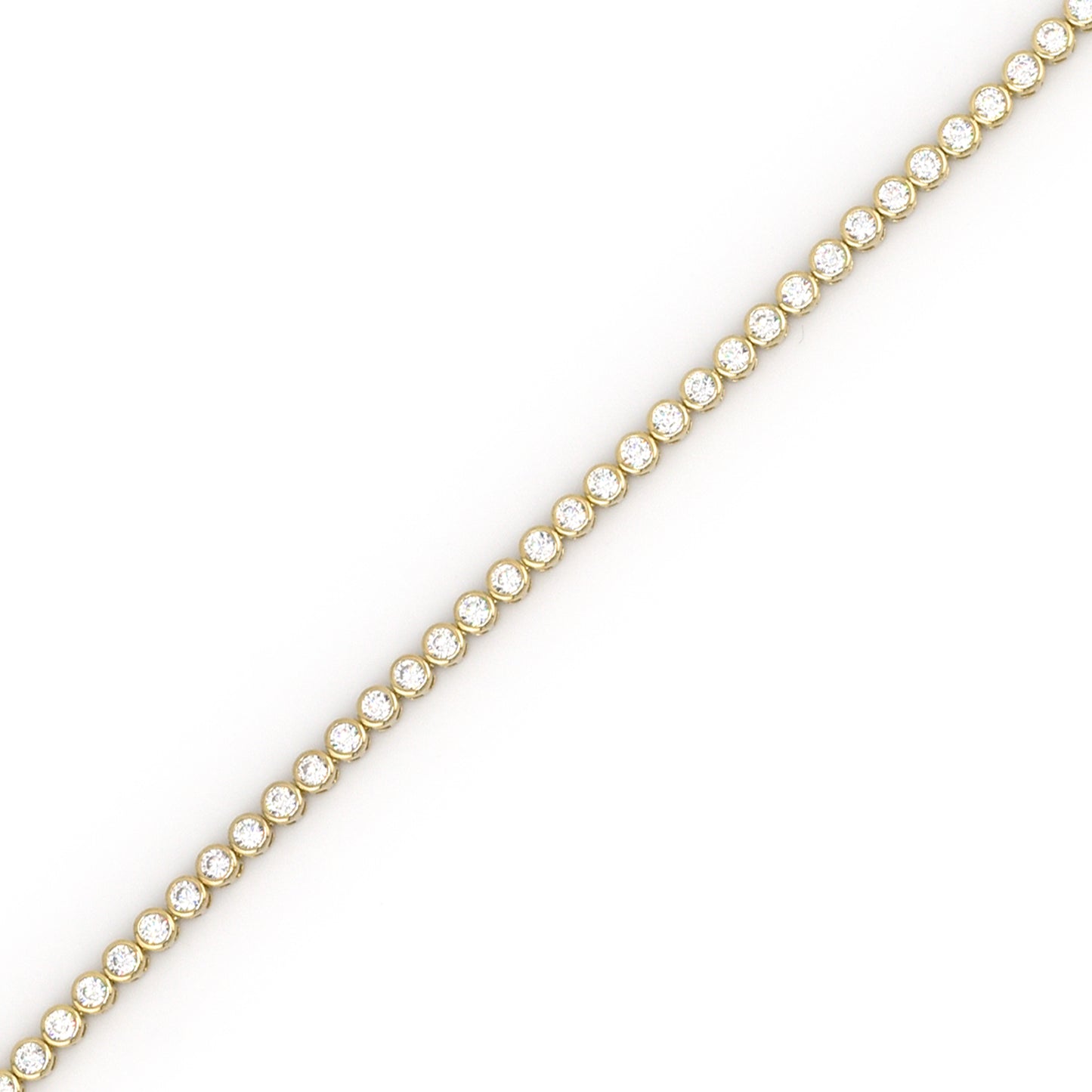 Damen Tennisarmband 925/ Silber in Goldmantel mit Zirkonia Steinbesatz