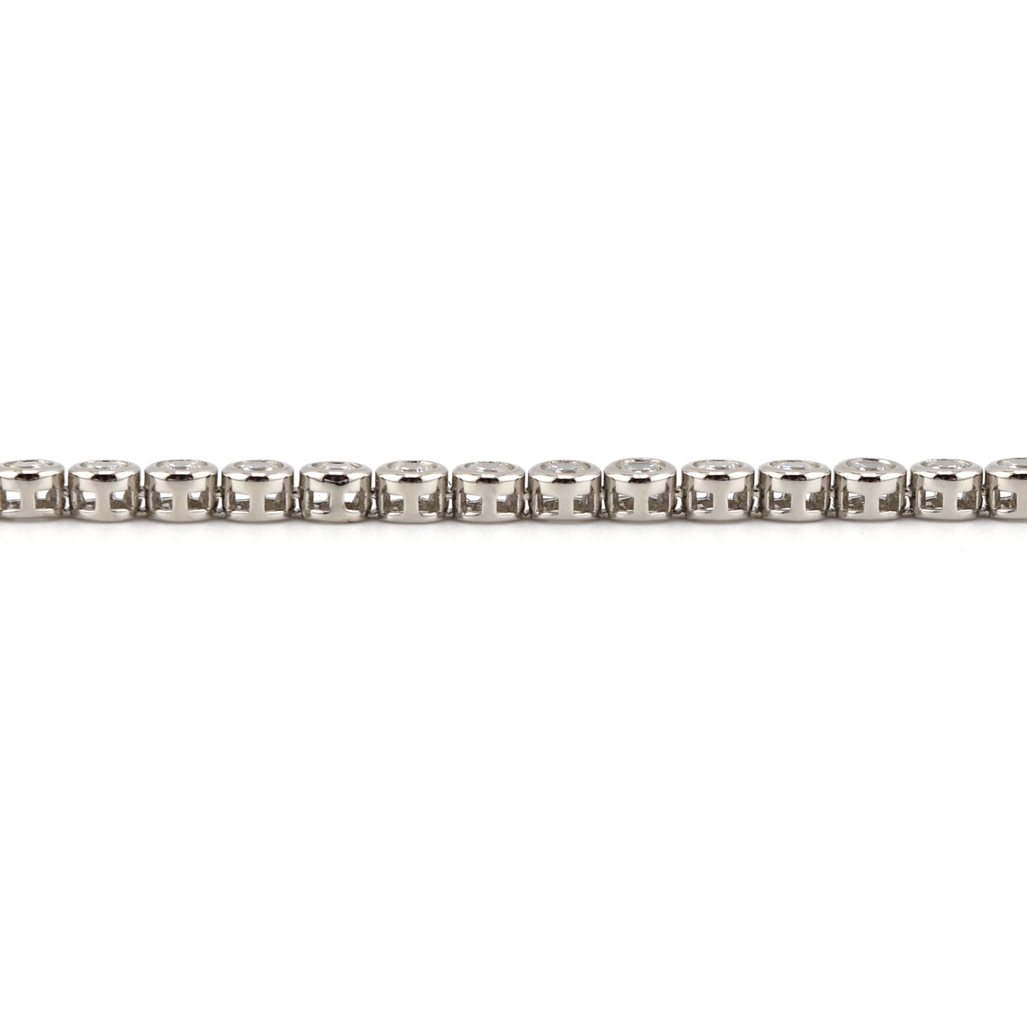 Damen Tennisarmband 925/ Silber rhodiniert mit 45 Zirkonia Steinen