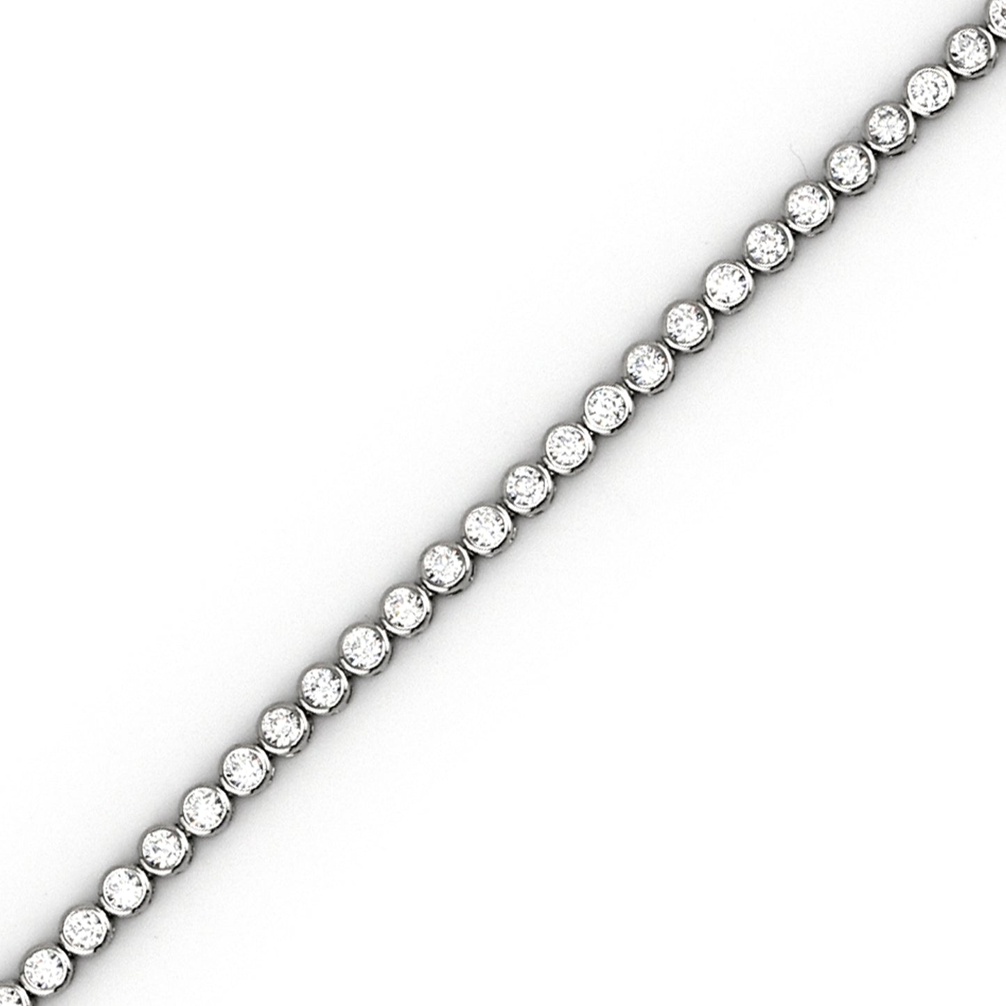 Damen Tennisarmband 925/ Silber rhodiniert mit 45 Zirkonia Steinen