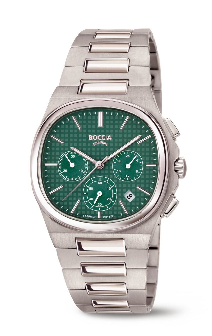 Boccia Herren Armbanduhr 3740-02 Chronograph Titan