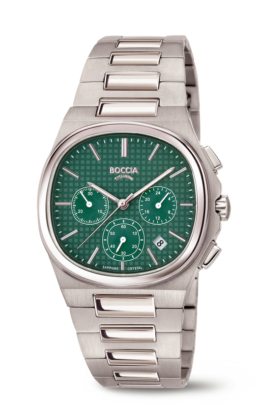 Boccia Herren Armbanduhr 3740-02 Chronograph Titan